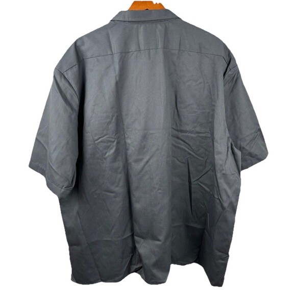 Dickies Men's Size 4XL Short Sleeve Gray Work Shirt Shop Mechanics 1574 NWT New - Picture 4 of 5